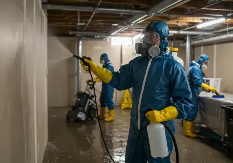 Basement Sanitization and Antimicrobial Treatment process in Glenside, PA